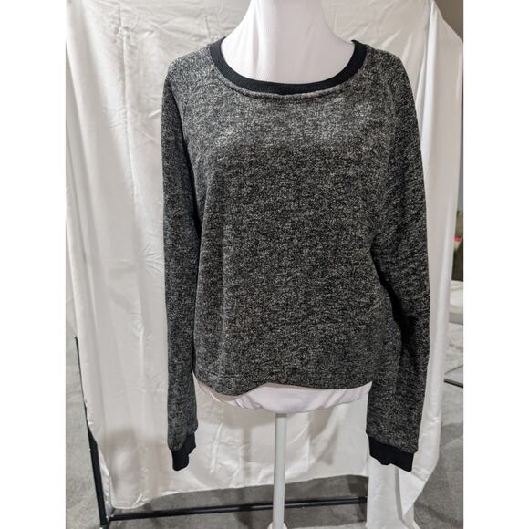 Fabletics Keeva Pullover Heather Gray Black Women's Size XL Sweatshirt Shirt Top - Picture 2 of 15